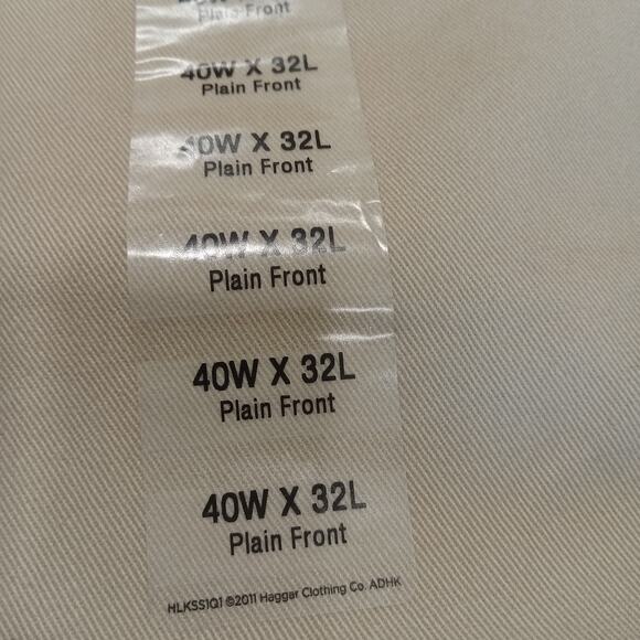 Haggar Life Khaki Pants Mens 40X32 Repreve Tan Flat Front Straight Fit NWT New - Picture 3 of 9